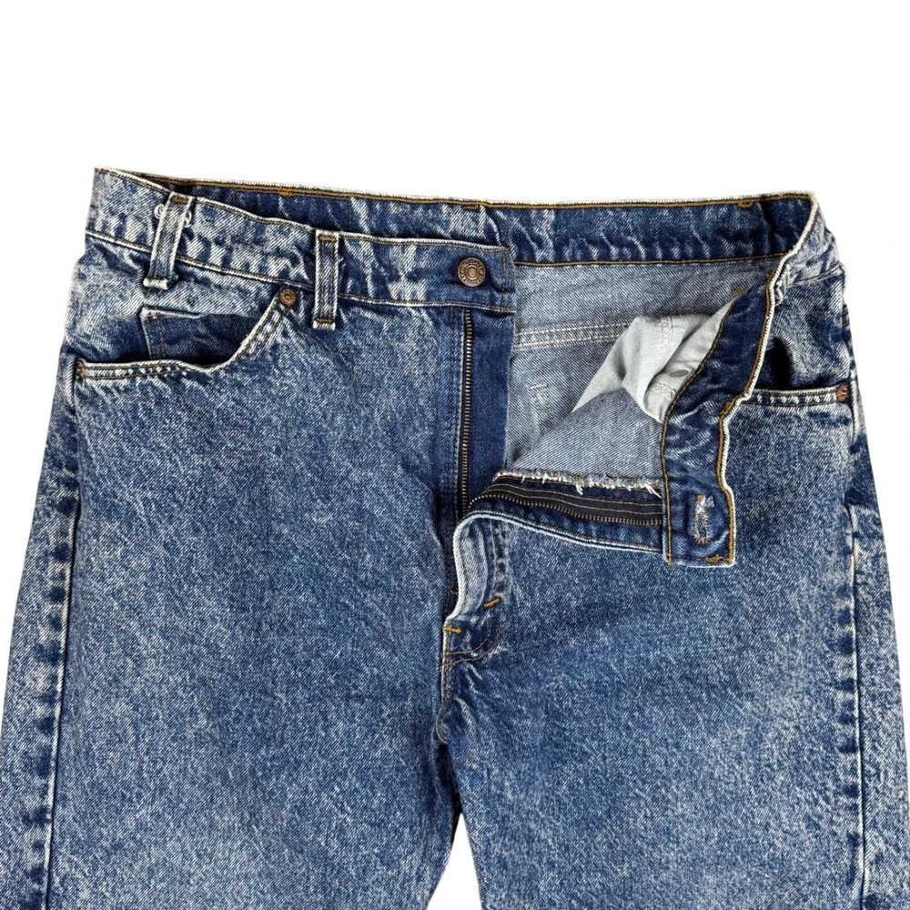 Vtg Levi's 505 80s Men's‎ Acid Wash Jeans USA Made Altered W33 L24